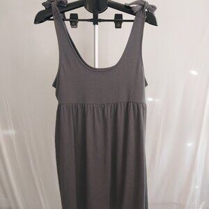 Wild Fable Gray Shoulder Tie Sleeveless Dress